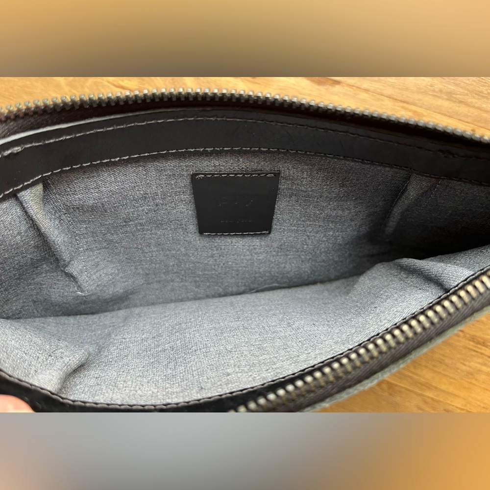 PLY New York Black Leather Clutch Wristlet - Picture 9 of 9